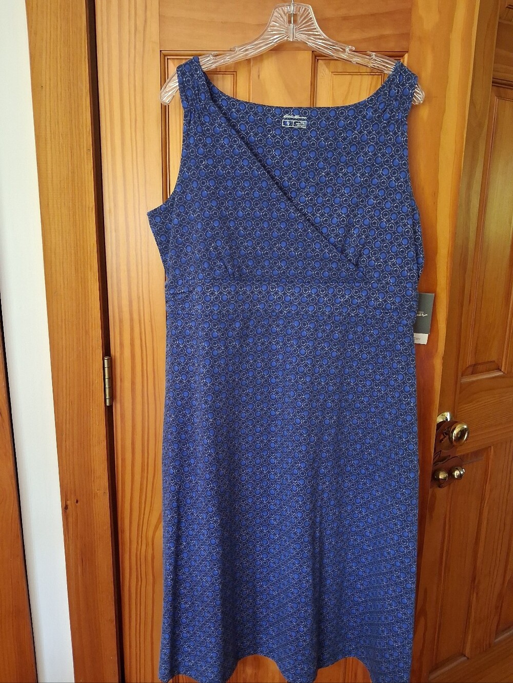 Eddie Bauer Travex Tank Dress Blue XL Tall NWT